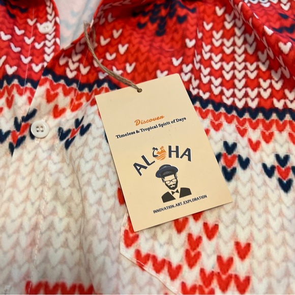Mens short sleeve causal button down Aloha shirt NWT XL - Picture 4 of 4